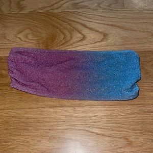 Beach Riot multicolor glitter bikini top